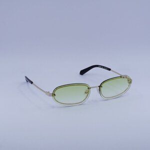 Off-White OERI13M MIAMI 7652 Sunglasses Gold Oval Frame, Green Lenses